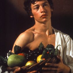 Man with fruits